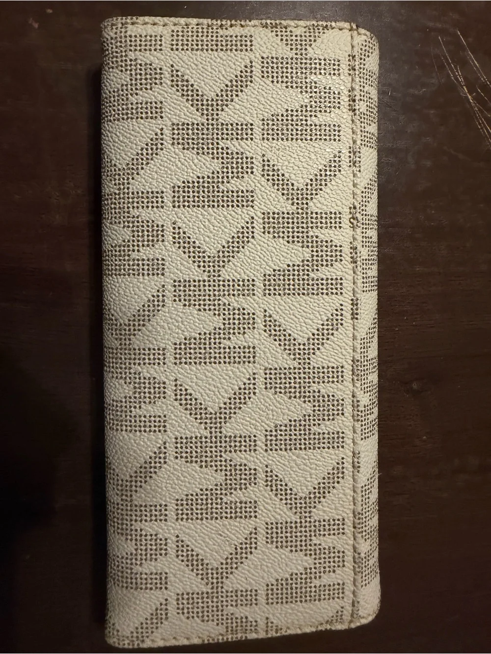 Michael Kors White and Gold Logo Wallet